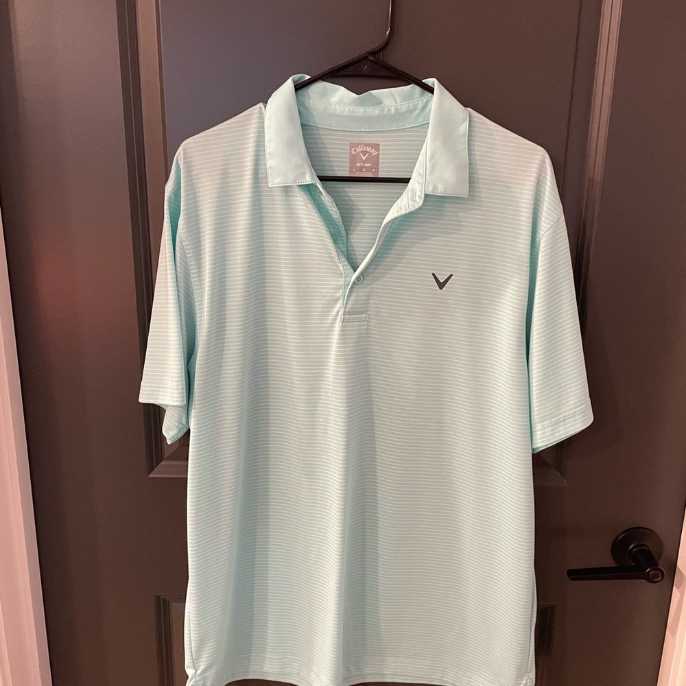 Callaway Men's Light Teal Polo Shirt
